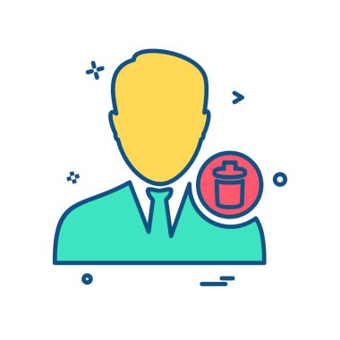 Avatar erkek simge tasarım vektörü