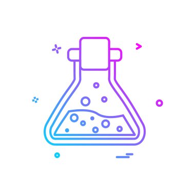 Şişesi simgesi tasarım, renkli vektör çizim