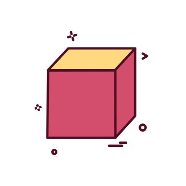 küp simge tasarlamak vektör