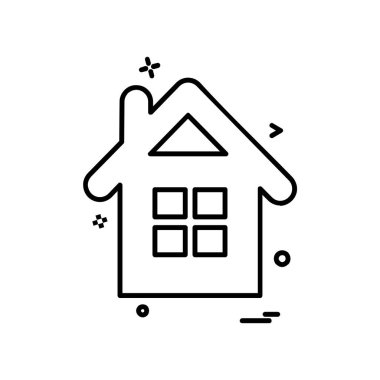 Ev simgesi tasarım vektörü