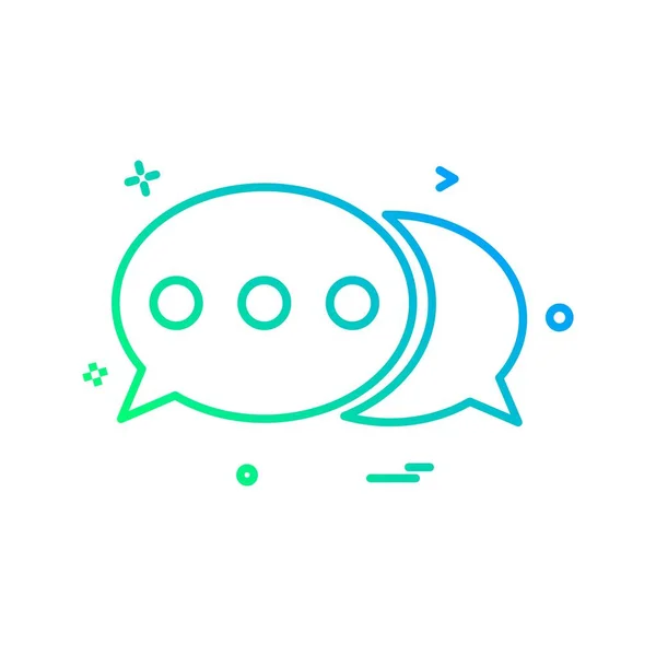 Icono Chat Vector Diseño — Archivo Imágenes Vectoriales