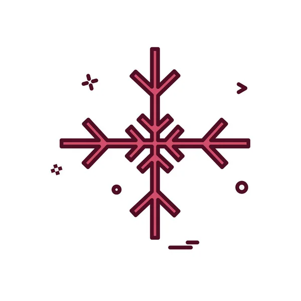 Піктограма Снігового Пластівця Вектор Білому Тлі — стоковий вектор