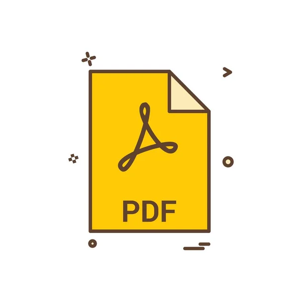 Pdf File Extension File Format Icon Vector — стоковый вектор