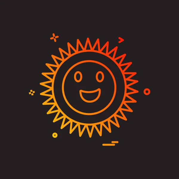 Designvektor Für Sonnensymbole — Stockvektor