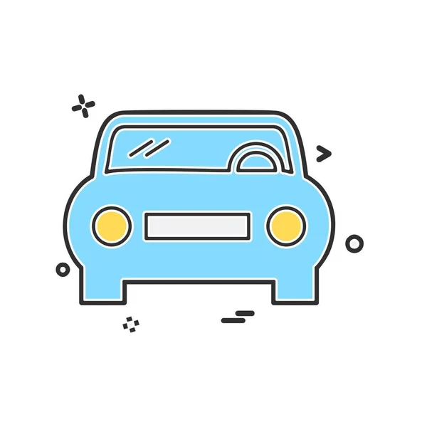 Coche Icono Plano Vector Ilustración — Vector de stock