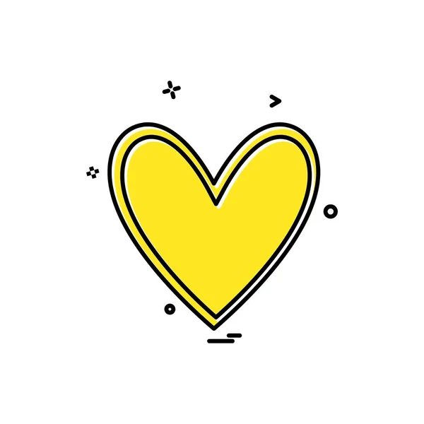 Heart Icon Design Illustrazione Vettoriale San Valentino — Vettoriale Stock