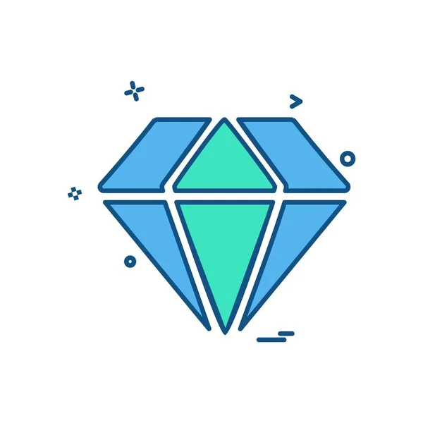 Vetor Design Ícone Diamante — Vetor de Stock