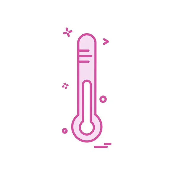 Thermometer Icon Design Vector — Stock Vector