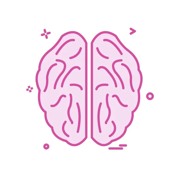 Gehirn Icon Design Vektor — Stockvektor