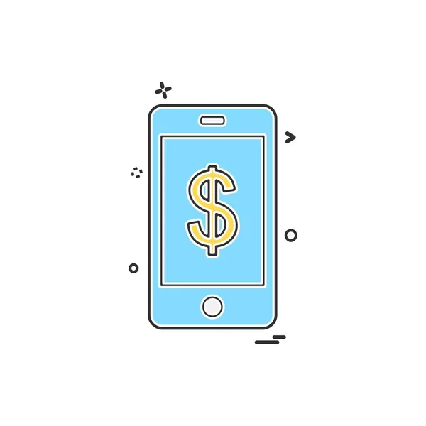 Mobile Icon Design Vector — Stock Vector