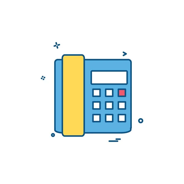 Telephone Icon Design Vector — Stock Vector