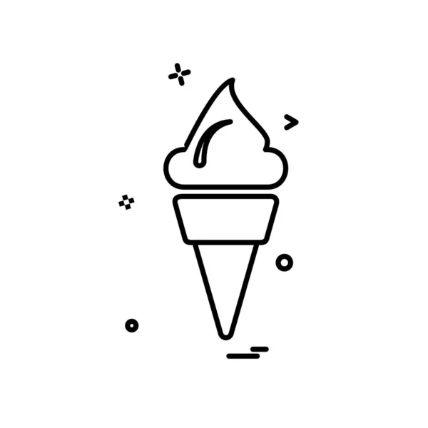 Icono Helado Diseño Vector Colorido Ilustración — Vector de stock