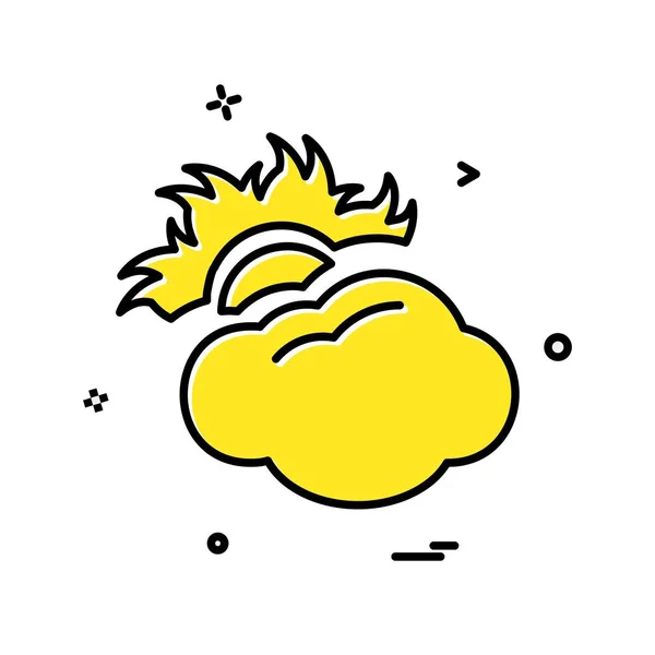 Diseño Iconos Nube Ilustración Vectores Coloridos — Vector de stock