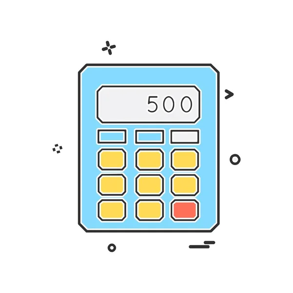 Calculadora Icono Diseño Vector — Vector de stock