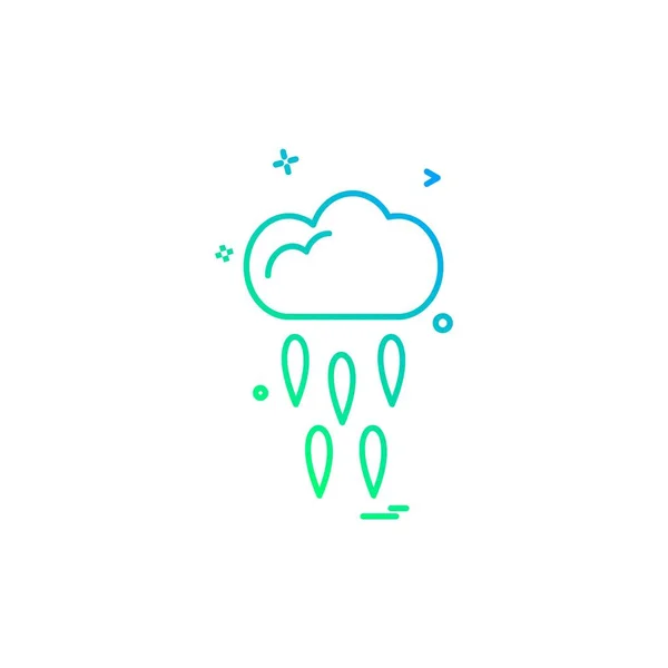 Icono Lluvia Vector Diseño — Archivo Imágenes Vectoriales