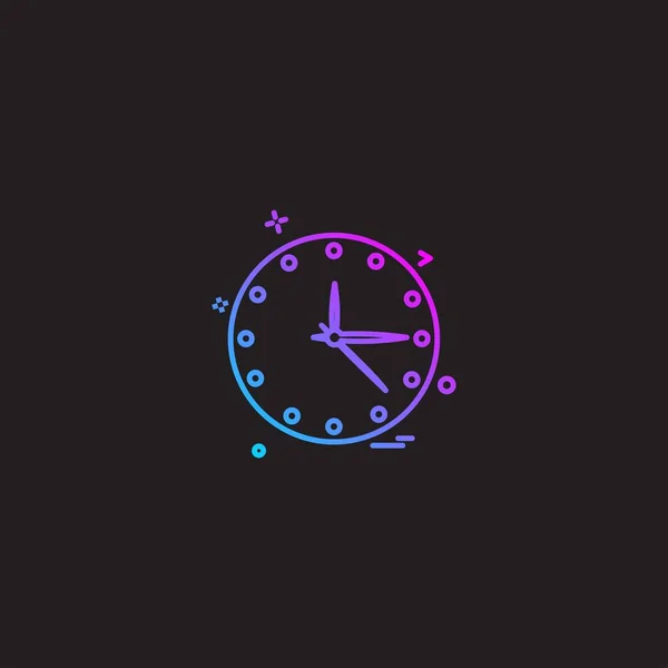 Reloj Icono Diseño Vector — Vector de stock