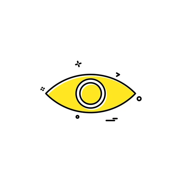 Oog Oogbol Blik Zoek Spion Visie Pictogram Vector Desige — Stockvector