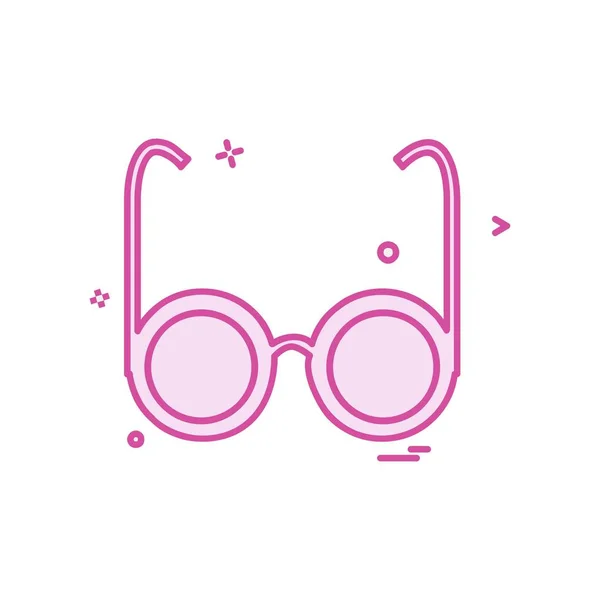 眼鏡のアイコン デザイン ベクトル図 — ストックベクタ
