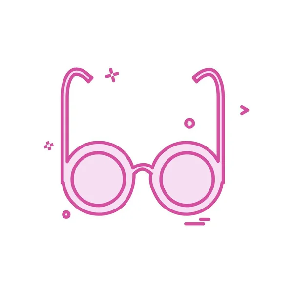 Icono Gafas Diseño Vector Ilustración — Archivo Imágenes Vectoriales