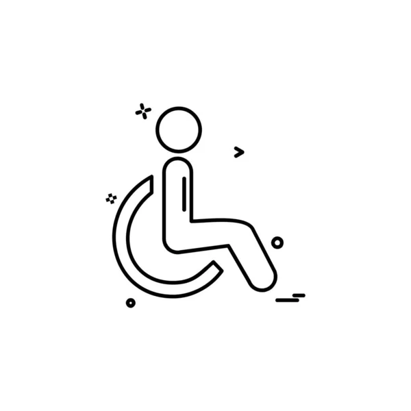 Handicapped Icon Design Vector — Stock Vector