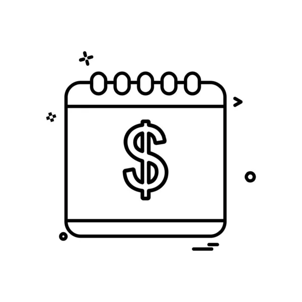 Dollar Icône Design Vecteur — Image vectorielle