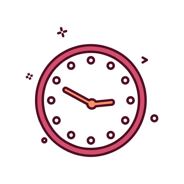 Reloj Icono Diseño Vector Ilustración — Archivo Imágenes Vectoriales