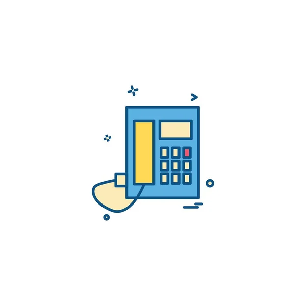 Telephone Icon Design Vector — Stock Vector