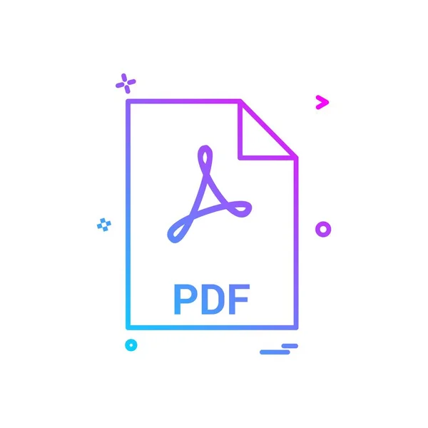 Extensión Archivo Pdf Formato Archivo Icon Vector — Vector de stock