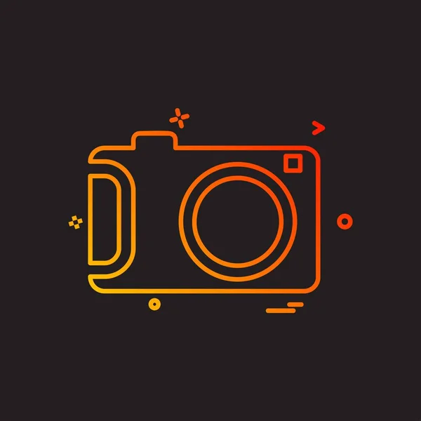 Camera Icon Design Vector — Stock Vector