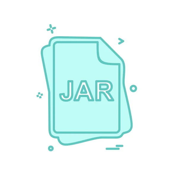 Jar Dateityp Symbol Design Vektor — Stockvektor