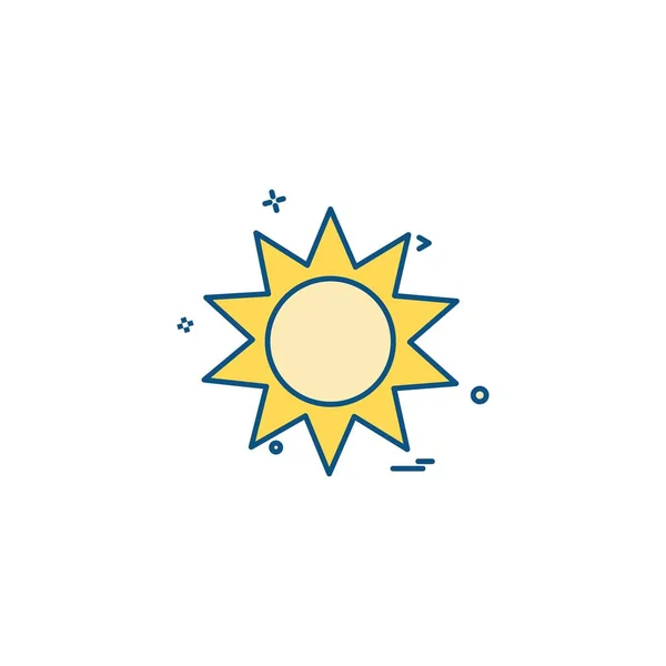 Sun Shine Warm Pictogram Vector Design — Stockvector
