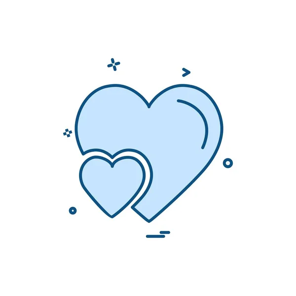 Hart Pictogram Ontwerp Vectorillustratie Voor Valentijn — Stockvector