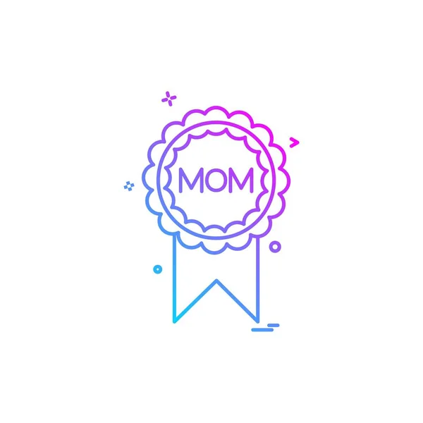 Mom Badge Icon Design Vektor — Stockvektor