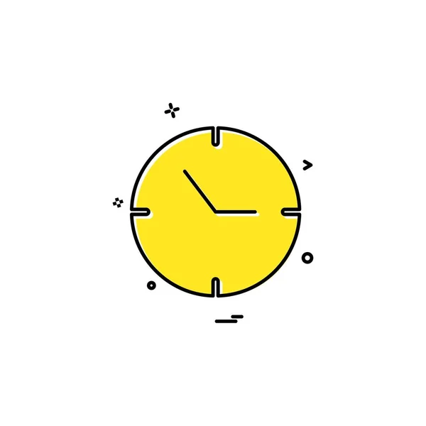 Reloj Hora Fecha Icono — Vector de stock