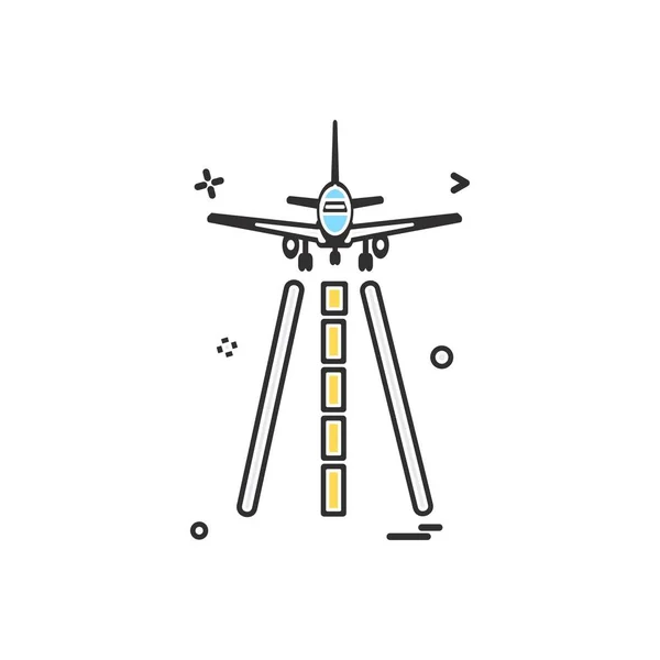 Uçak Simgesi Tasarım Vektörü — Stok Vektör