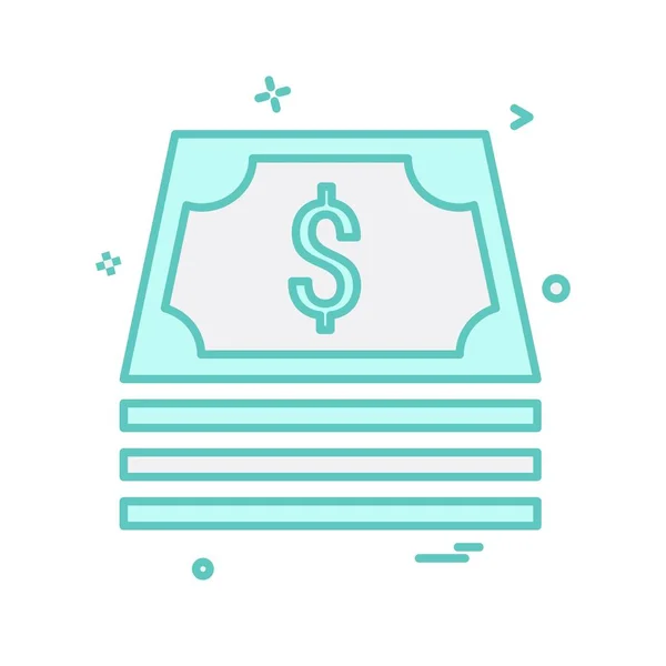 Dólar Icono Diseño Vector Colorido Ilustración — Vector de stock