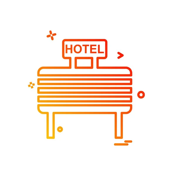 Hotel Pictogram Ontwerp Vector — Stockvector