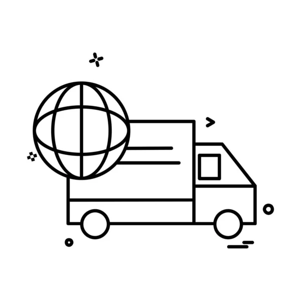 Truck Icon Design Vector — Stock Vector