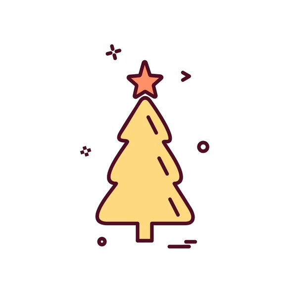 Árbol Navidad Icono Diseño Vector — Archivo Imágenes Vectoriales