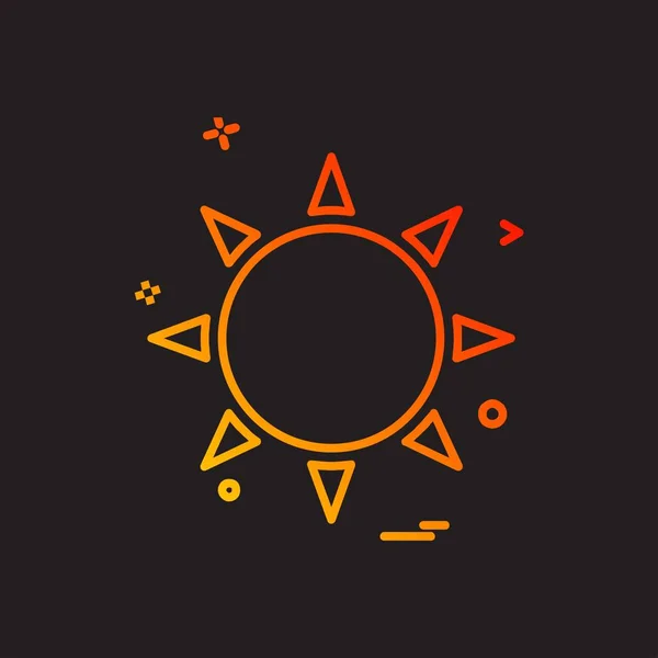 Diseño Icono Sol Ilustración Vectorial Colorido — Vector de stock