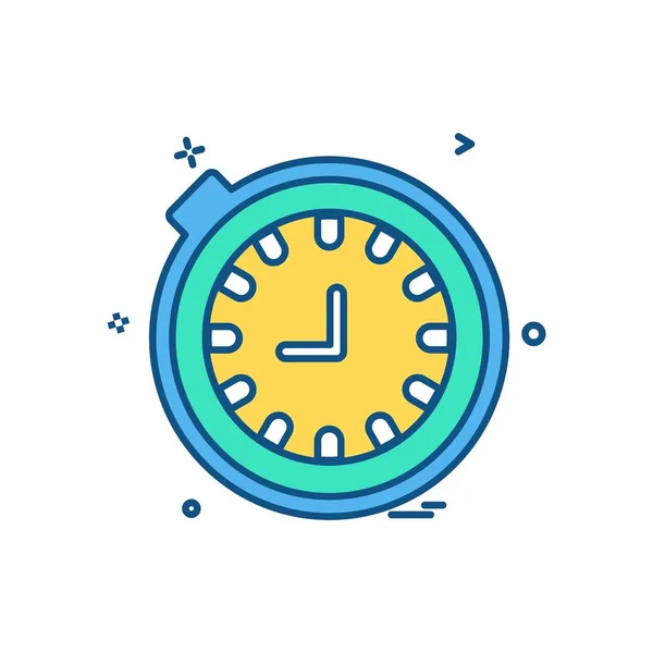 Time Icon Design Colorful Vector Illustration — Stock Vector