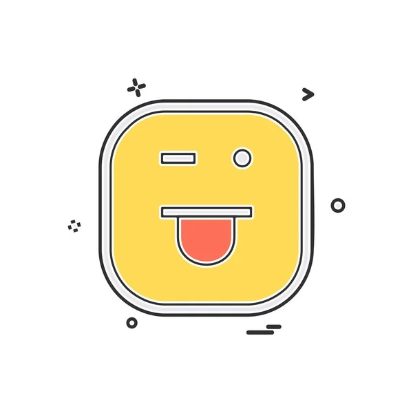 Glada Emoji Ikon Design Färgglada Vektorillustration — Stock vektor