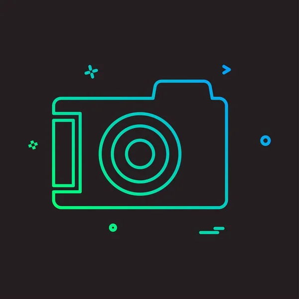 Camera Icon Design Vector — Stock Vector