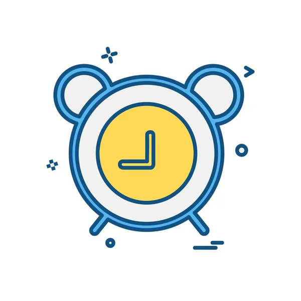 Reloj Icono Diseño Vector Ilustración — Vector de stock