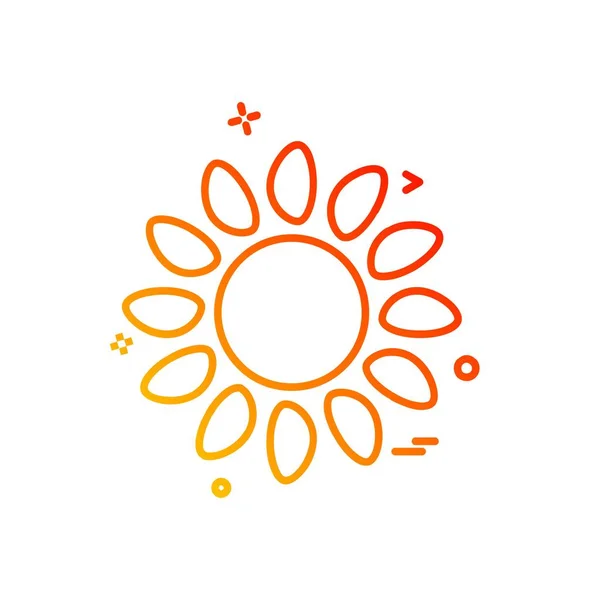 Sonne Icon Design Bunte Vektorillustration — Stockvektor