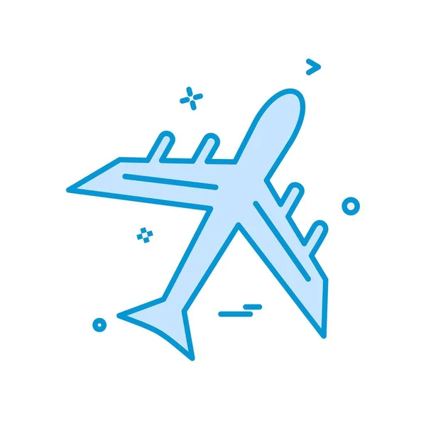 Plane Icon Design Vector — Stock Vector
