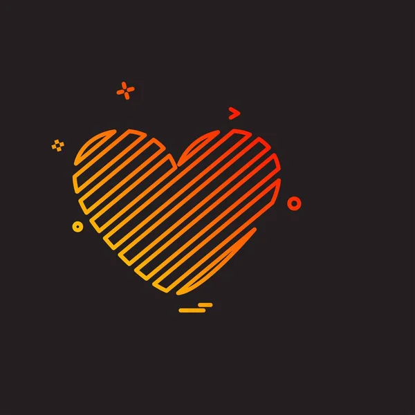 Hjärta Ikon Design Vektorillustration För Alla Hjärtans Dag — Stock vektor