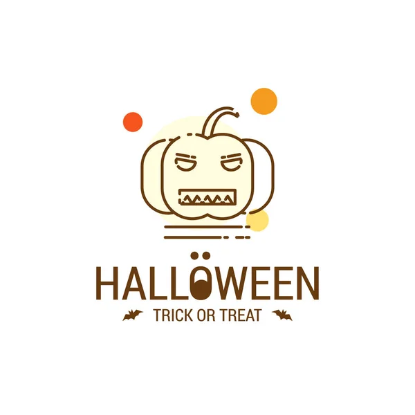 Boldog Halloween Tervezés Tipográfia Fehér Háttér Vektor Illusztráció — Stock Vector