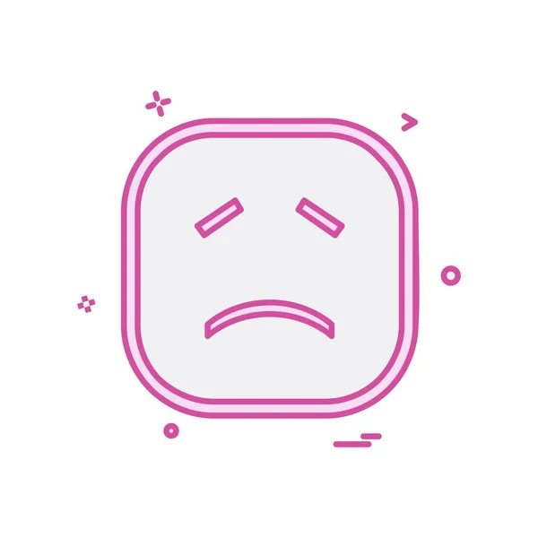 Design Ícones Emoji Triste Ilustração Vetorial Colorida —  Vetores de Stock