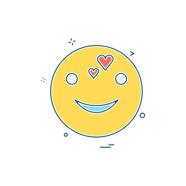 Desain Ikon Emoji Ilustrasi Vektor - Stok Vektor